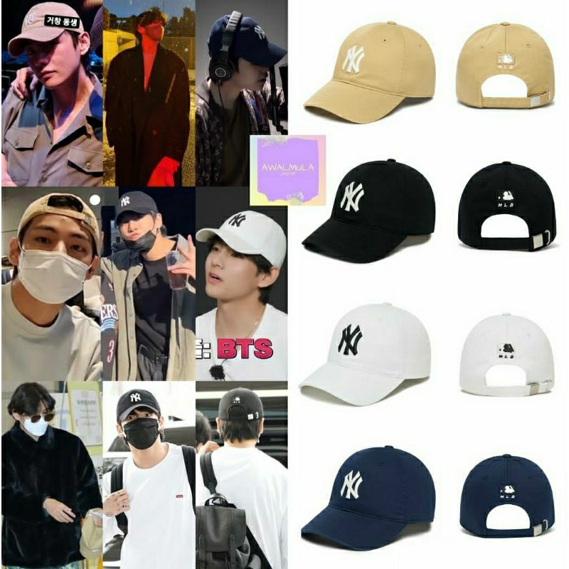 (PO) OFFICIAL MLBKR MLBN-COVER Unstructured Ball Cap New York Yankees worn by BTS V Taehyung Jungkoo