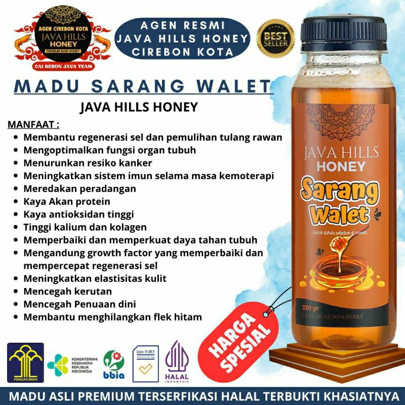 

Madu Sarang Walet 320gr Java Hills Honey