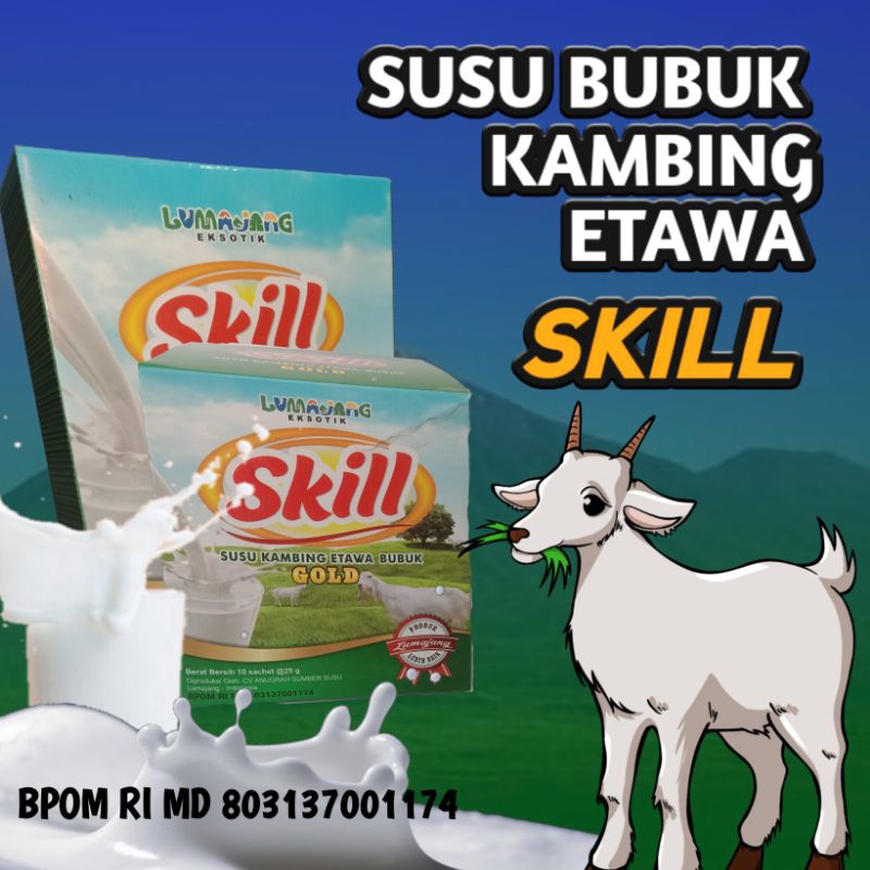 

Susu kambing etawa bubuk skill organik membantu masalah kesehatan, tulang dan persendihan