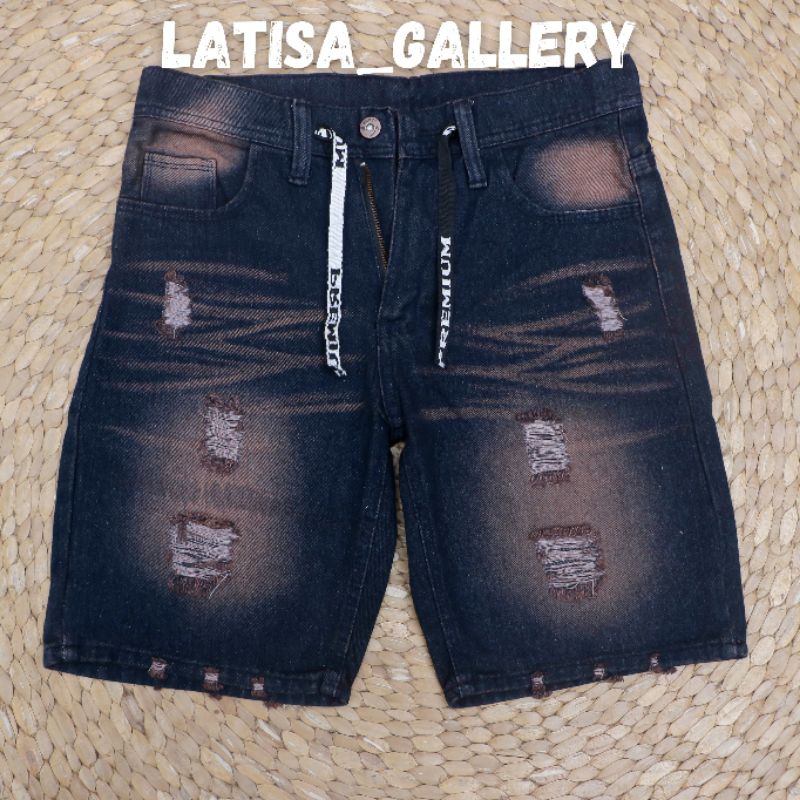 celana pendek pria - celana jeans sobek pendek cowok - celana jeans pria - celana pendek jeans sobek