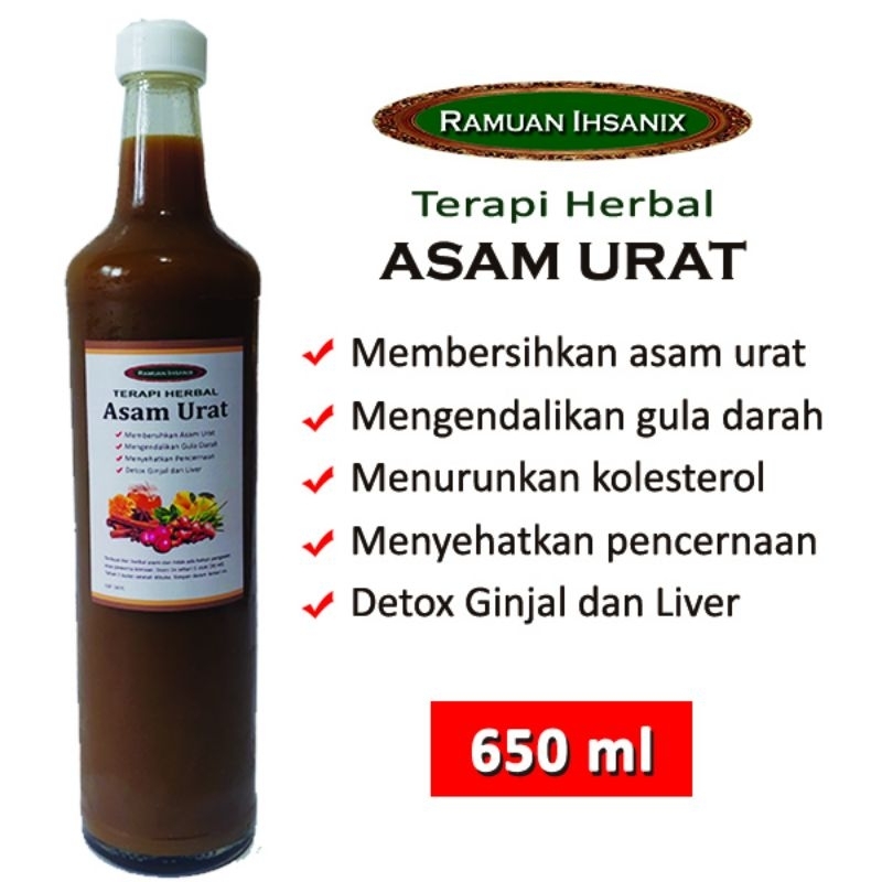 

Jus Obat Herbal Asam Urat Rematik Diabetes Kolesterol Ihsanix - 650 ML