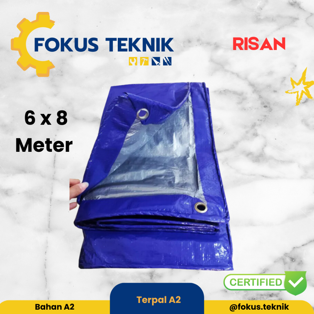 Terpal Plastik Ukuran 6 x8 Meter Tenda Plastik 6 x 8  m
