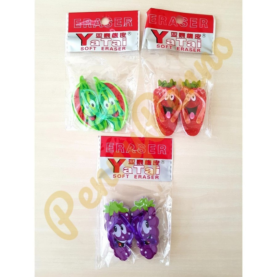 

Penghapus Pensil Motif Sandal Buah, Sayur, Donut, Doraemon, Princess, Animal, Free Fire (1 Pack = 2 Pcs)