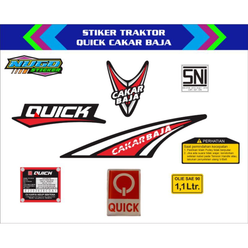 stiker traktor QUICK cakar baja