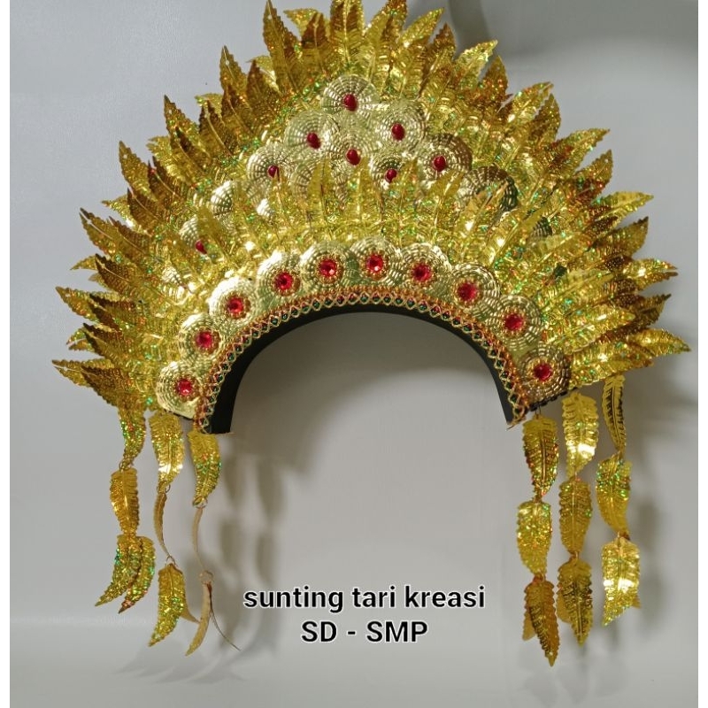 sunting tari kreasi - aksesoris kepala tari - mahkota tari anak - mahkota tari kreasi | kubah daun
