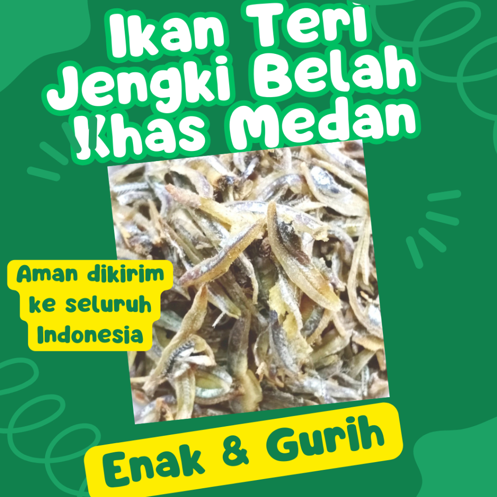 

Ikan Teri Jengki Belah khas Medan 500gram Kualitas Super Asli