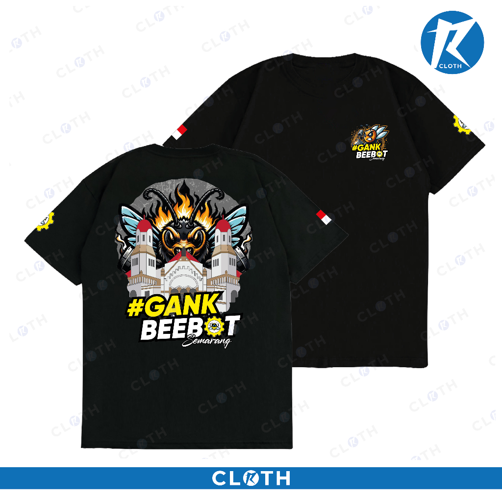 T-SHIRT KAOS GANK BEEBOT SEMARANG BEEBOT AUTOMOTIVE PREMIUM QUALITY BILED