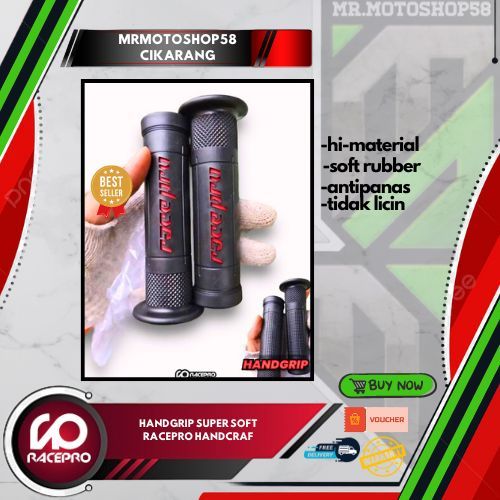 Handgrip handcraf racepro sarung stang race pro soft zx25r r15v3 r25 cbr 150r cbr 250rr ninja 250fi