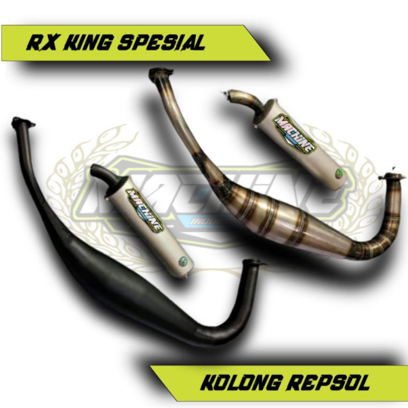 KNALPOT RX KING SPESIAL KOLONG REPSOL BLACK SERIES STANDAR PORTING ORIGINAL MACHINE BUKAN ABRT CMS