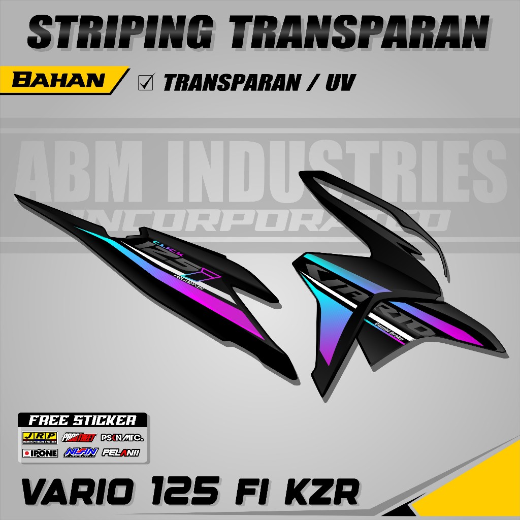 Striping Transparan Vario 125 FI KZR Sticker Honda Vario - Stiker Variasi Vario 125 FI KZR Transpara