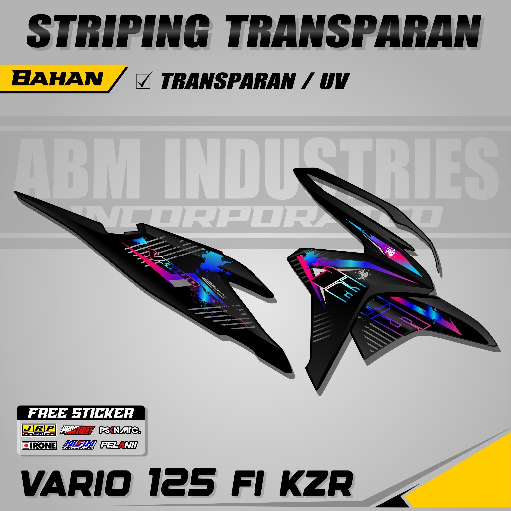Striping Transparan Vario 125 FI KZR Sticker Honda Vario - Stiker Variasi Vario 125 FI KZR Transpara