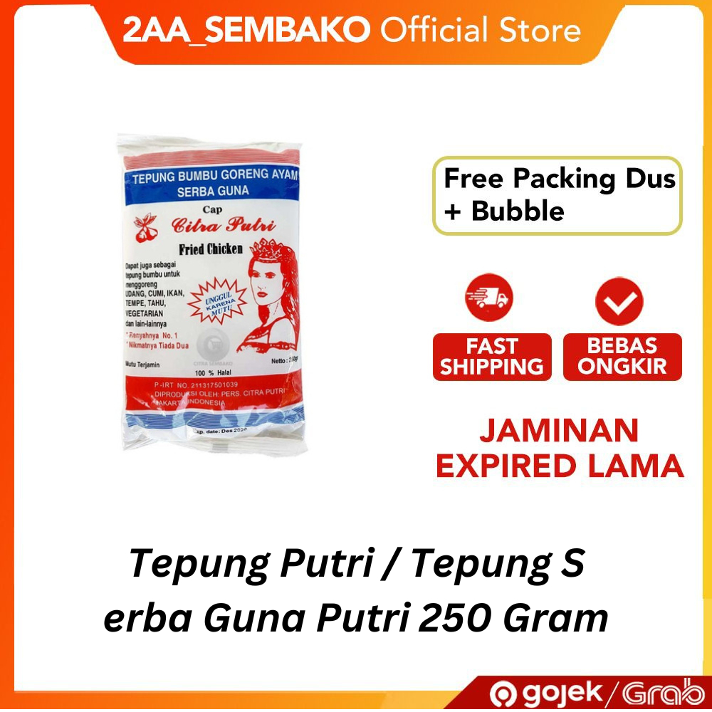 

Tepung Putri / Tepung Serba Guna CItra Putri 250 Gram 1 Pcs
