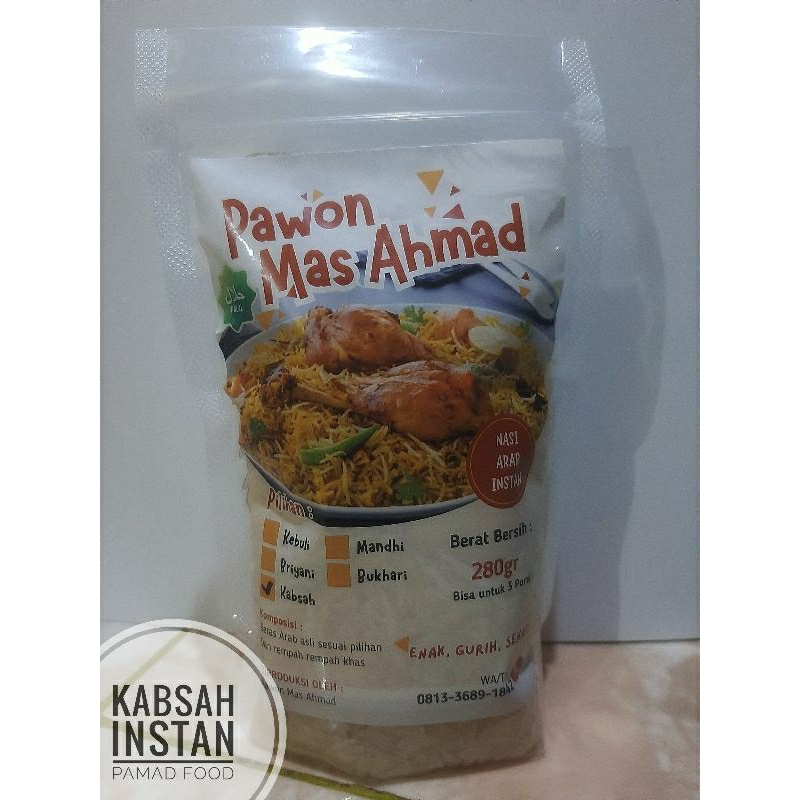 

Nasi Arab Instan (KABSAH) 250 g. Untuk 3 Porsi
