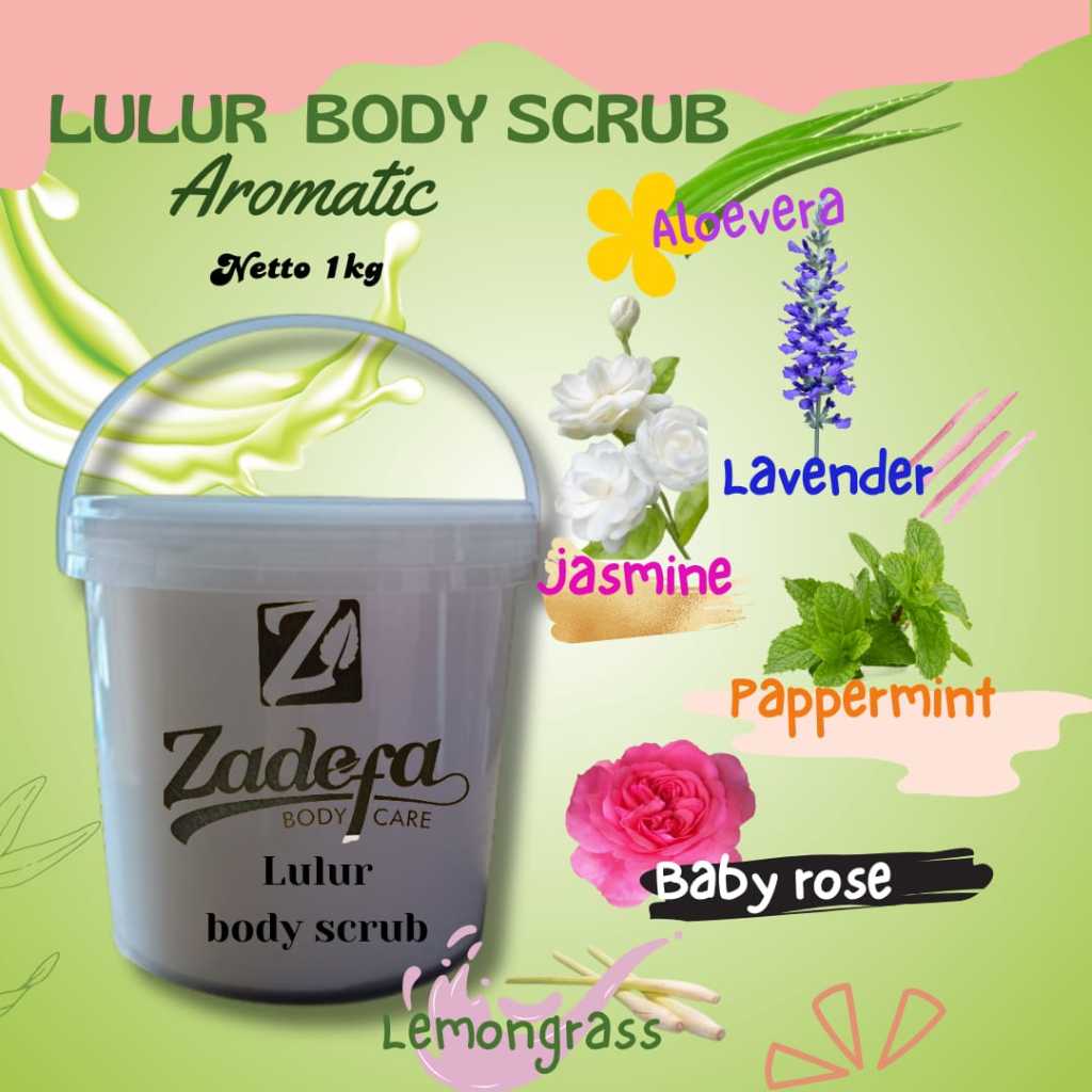 Lulur Badan 1kg, Lulur Mandi, Lulur Scrub Aromatik Kemasan EMBER 1kg