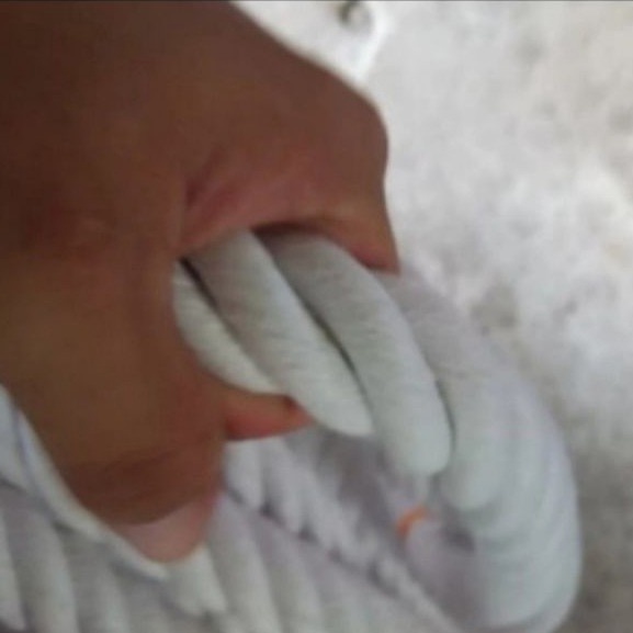 Siap Kirim 1 Meter Tali Tambang 2mm Kain Katun Kuralon Putih Besar Dadung Tarik Ikat Kuat