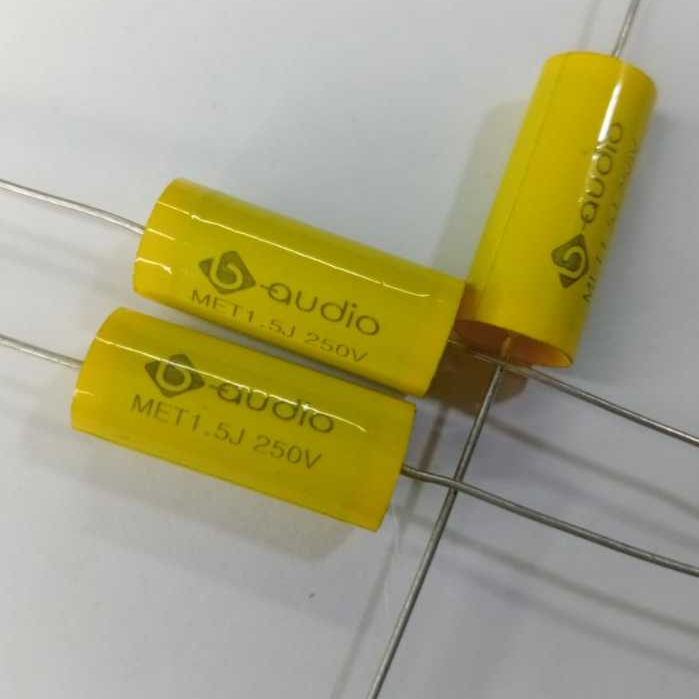 Kapasitor 1,5uf 250v B Audio MET Metalized Polyester Film untuk kebutuhan Eropa Capacitor B Audio ME