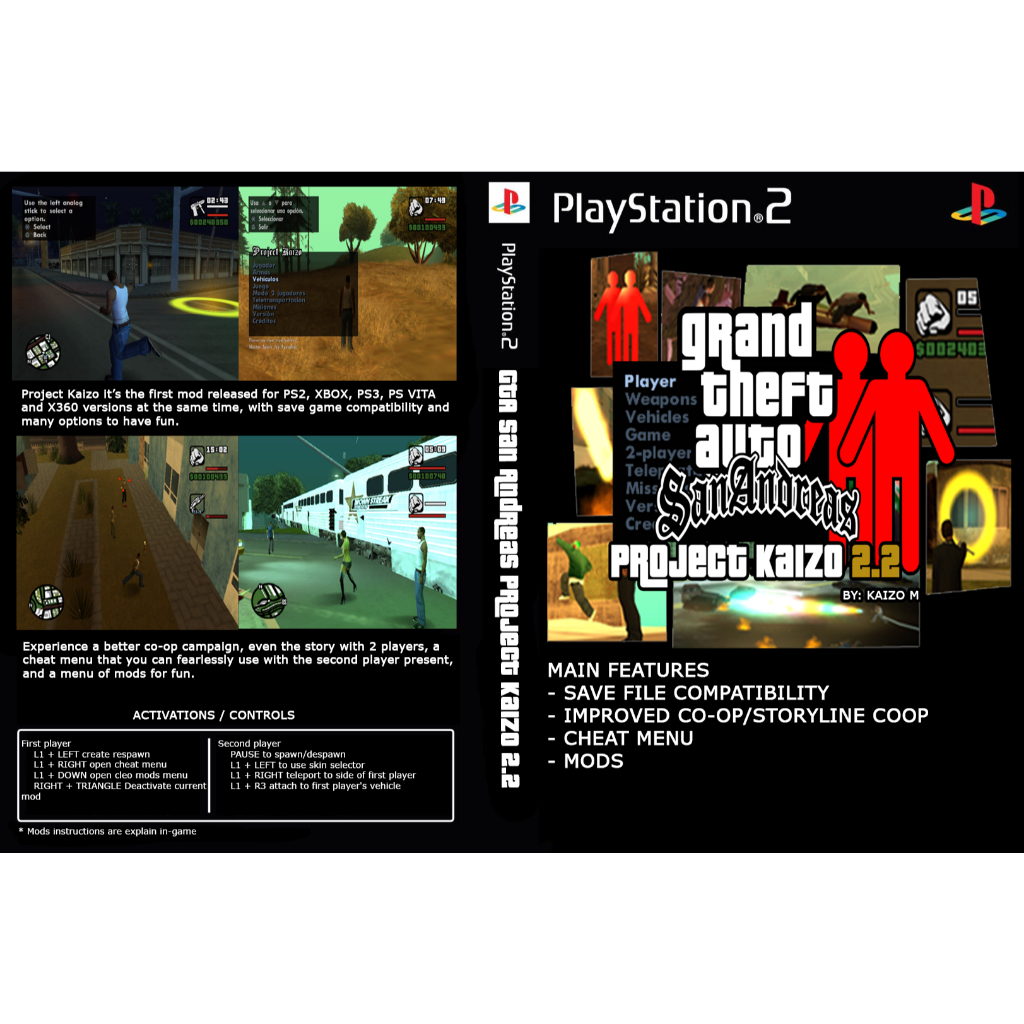 Kaset GTA San Andreas Mod Project Kaizo PS2