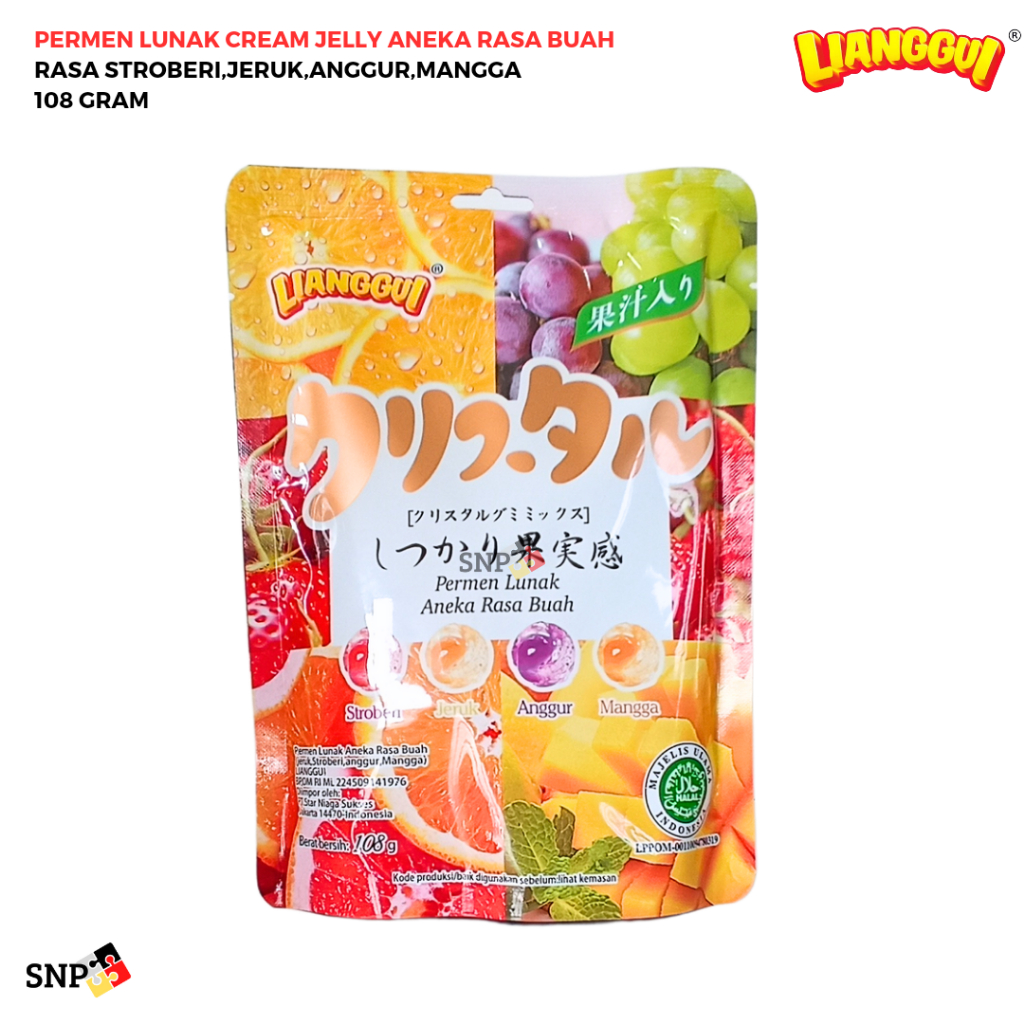 

LIANGGUI PERMEN LUNAK CREAM JELLY ANEKA RASA BUAH 108 GRAM