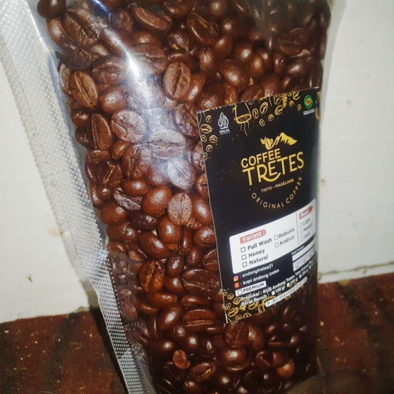 

TRETES Kopi Robusta GUNUNG ANDONG 240gr - Biji atau Bubuk