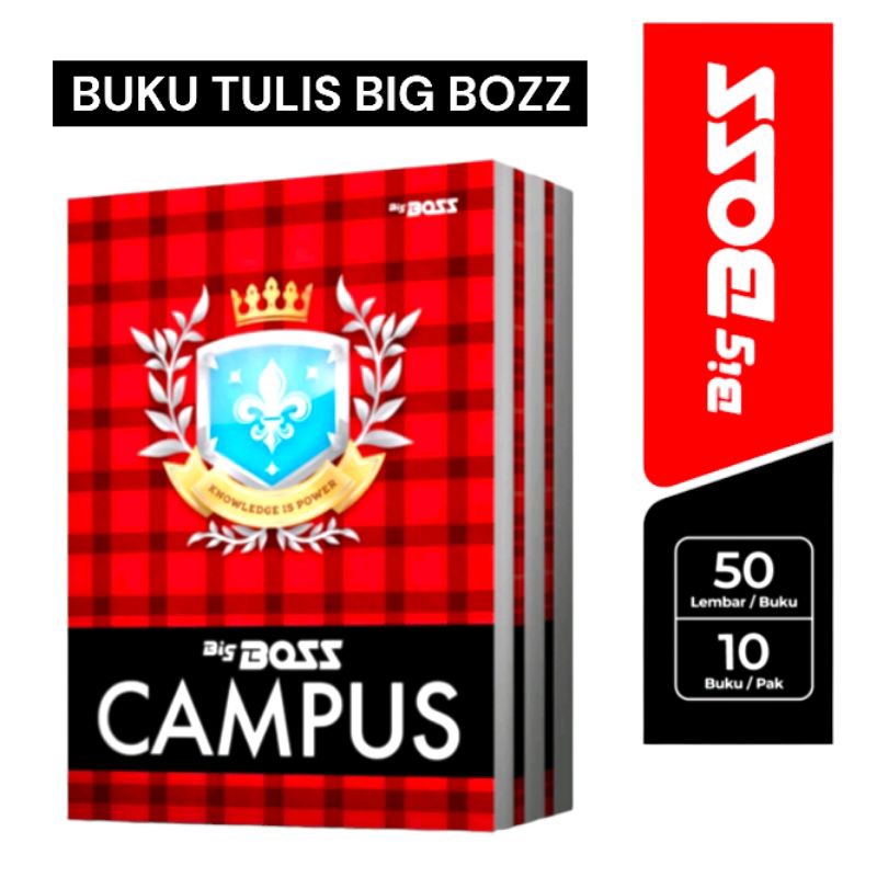 

Buku Tulis Big BossCampus Isi 50 Lembar Per Pak 10 Buku