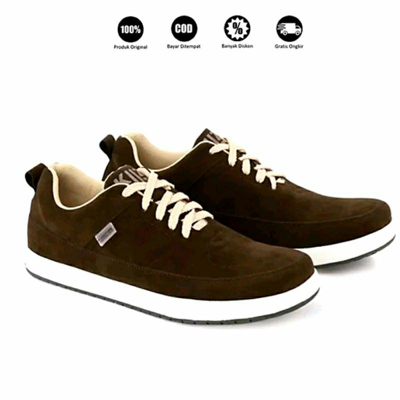 Sepatu Sneaker Kuzatura Brown White Original