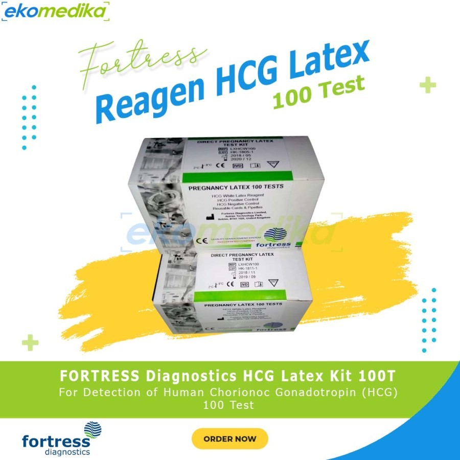 Reagen HCG Latex 100 Test  FORTRESS Diagnostics