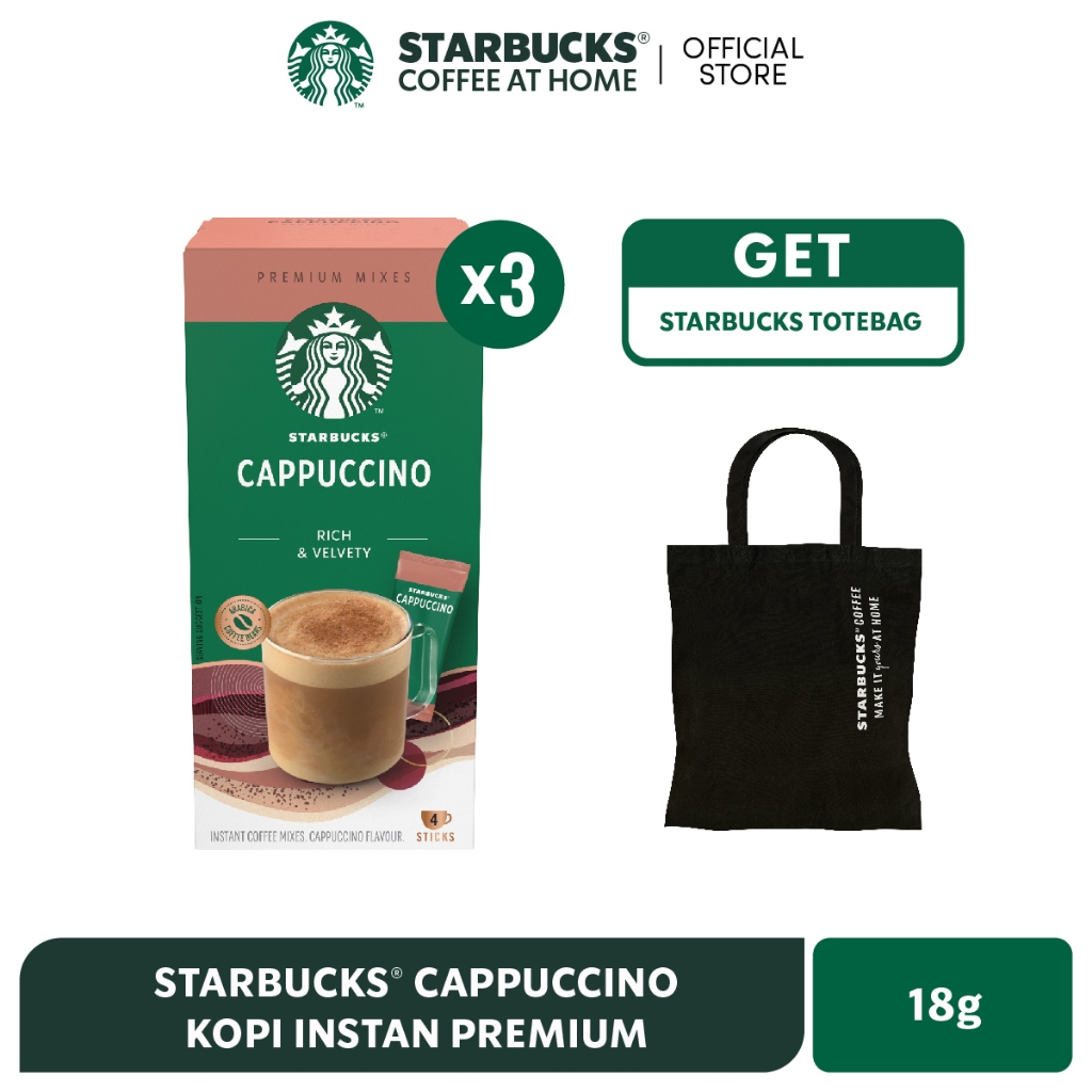 

STARBUCKS® Cappuccino Kopi Instan Premium (3 x 18g x 4pcs) GET GIFT