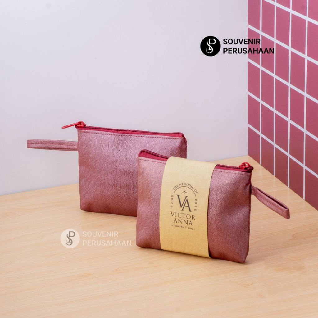 Souvenir Perusahaan pouch kapal metalik souvenir pernikahan dompet pouch tempat wadah kosmetik makeu