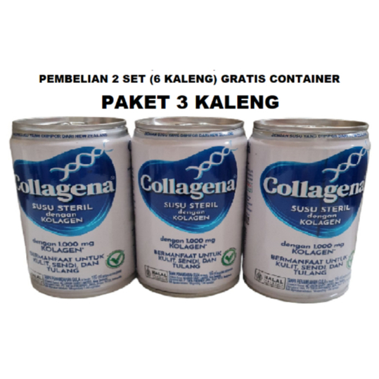 

PAKET 3 PCS COLLAGENA SUSU STERIL KOLAGEN 189ML