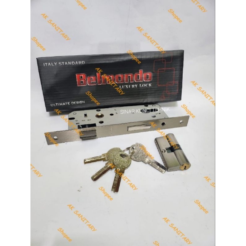 Body Kunci Pintu Lidah Mortise Lock BELMONDO - Bodi Kunci Pintu Lidah