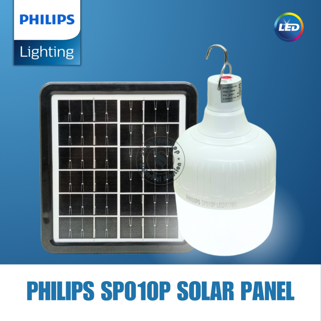 PHILIPS ESSENTIAL SMARTBRIGHT LAMPU PORTABLE SP010P LED7/765 SOLAR PANEL