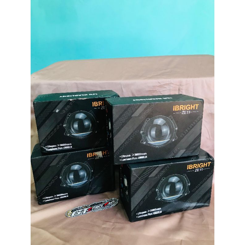 IBRIGHT ZE 11 Original | Projector Biled 2.5INCH Blue Lens Flat Cut Plus Devil Original IBRIGHT