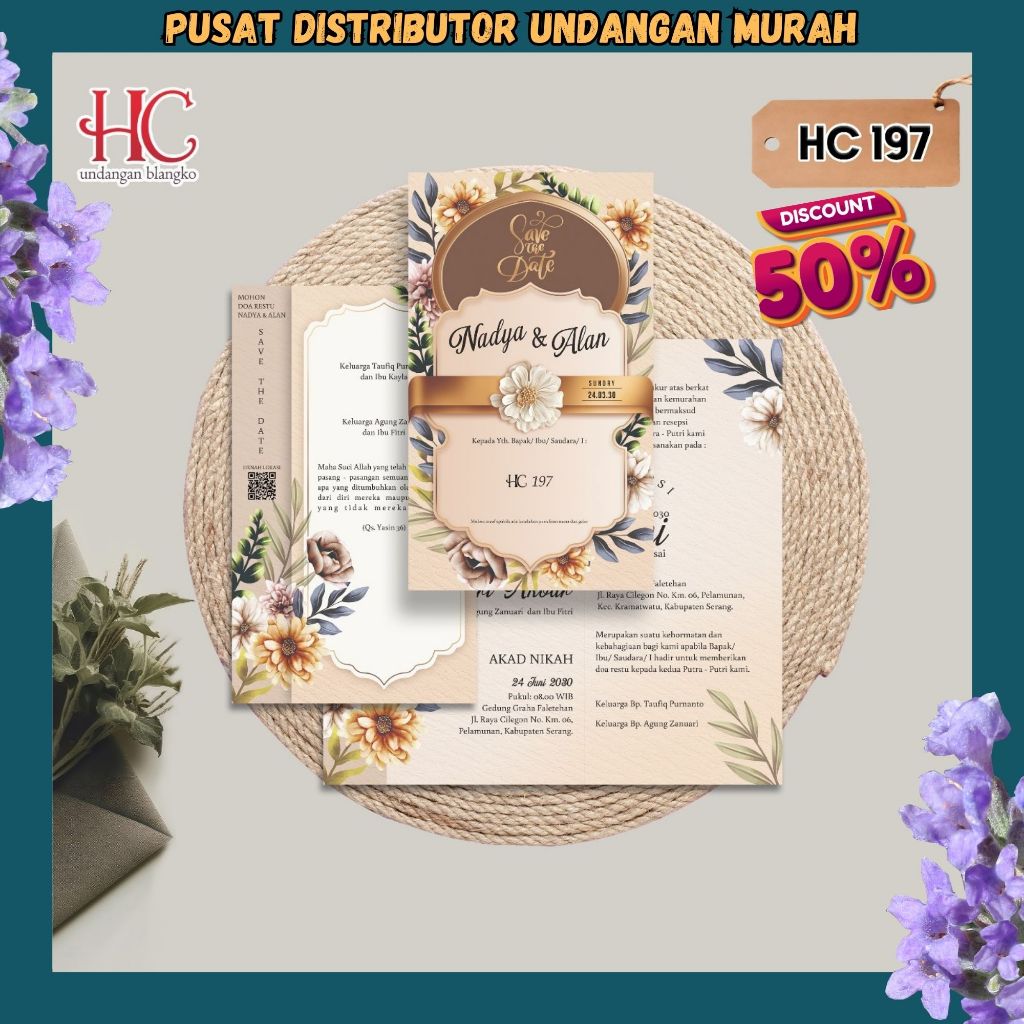 Blangko Undangan Hc 197 | Blangko Undangan Murah  Blangko Undangan|Blangko Kosong  Harga Pabrik