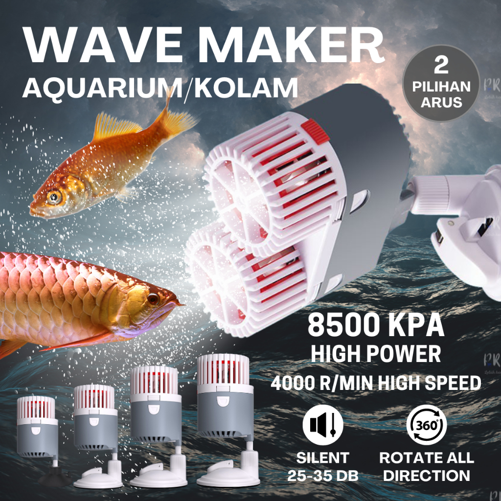 Pompa Wave Maker Pembuat Gelombang Arus Ombak Wafe Air Aquarium Akuarium Aquascape Mesin Wavemaker K