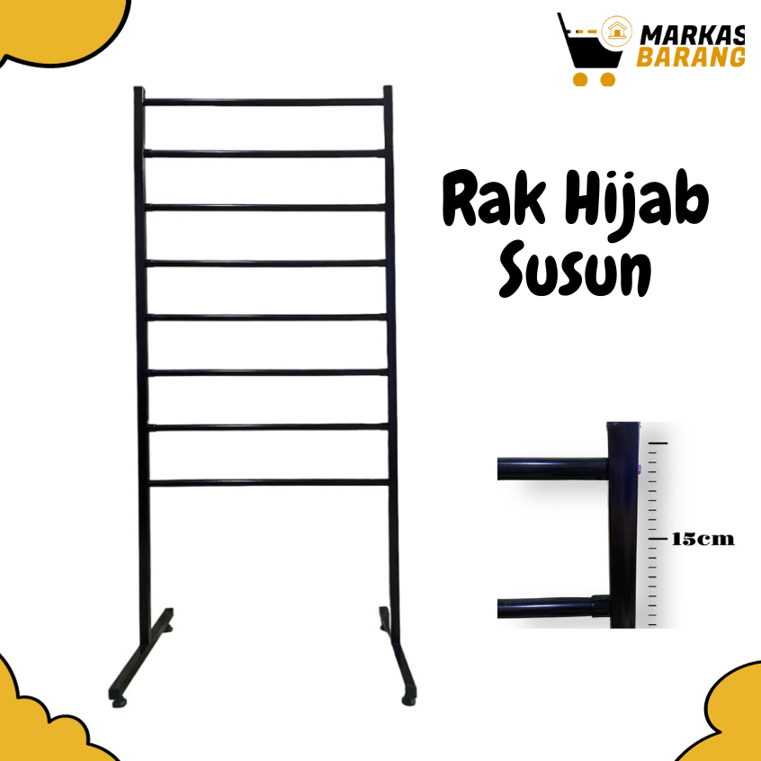 Rak Hijab/Rak Kertas Kado/Gantungan Kerudung/Gawang Kerudung