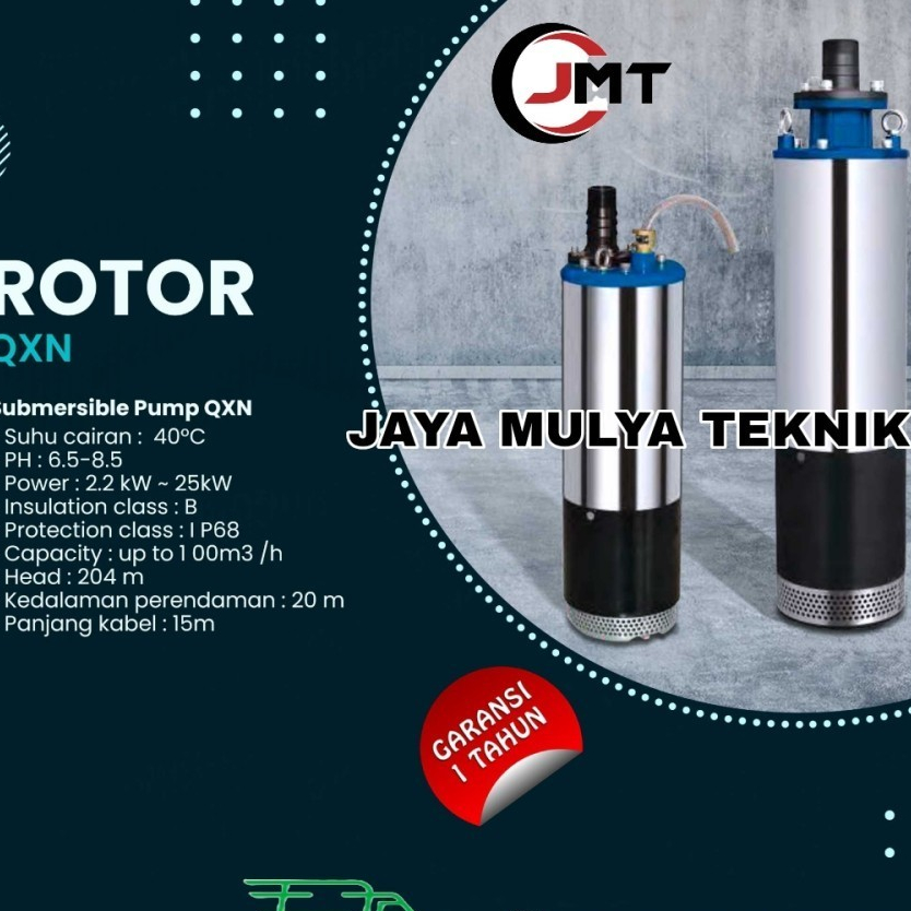 Pompa Celup Submersible Rotor QXN 12.5/4-5.5 7,5HP Pompa Tambang