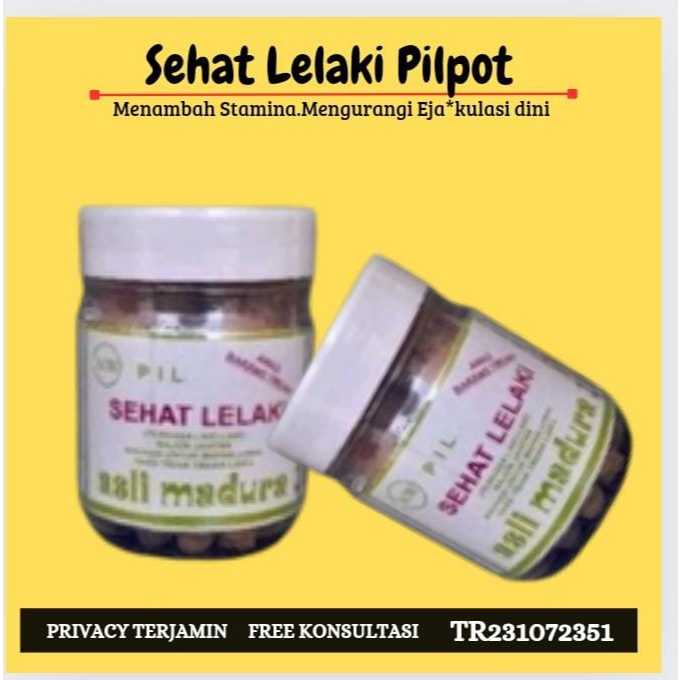 Obat Pil Jamu Herbal Penambah Stamina Pria Kuat Tahan Lama Sehat Lelaki Pilpot Isi 100pil Asli Madur