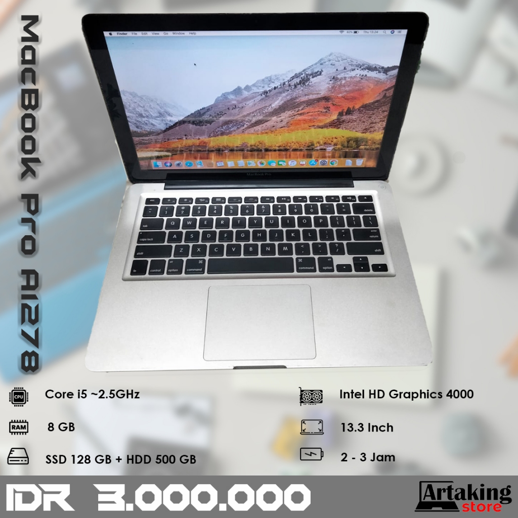 MacBook Pro A1278 (2012) - Ram 8 GB - Sudah SSD