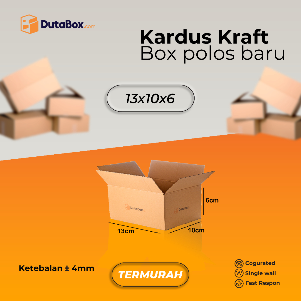 

Kardus Box Baru 13,5x10x6 ( Single Wall ) Kardus packing