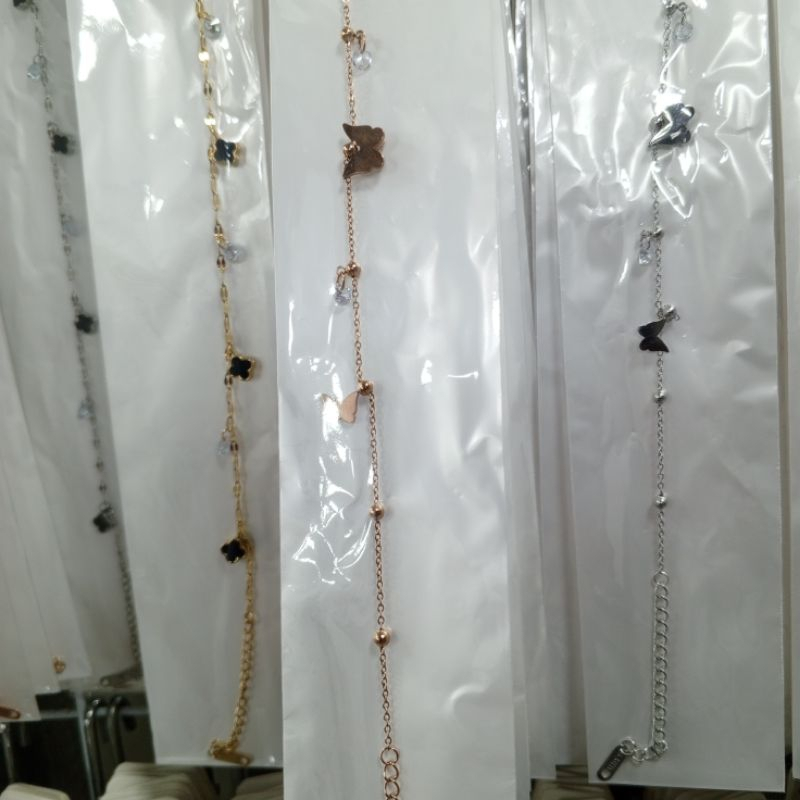GELANG KAKI WANITA TITANIUM IMPORT ANTI LUNTUR DAN ANTI KARAT KOREA