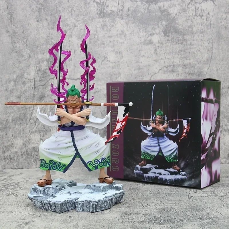 action figure one piece zoro roronoa wano statue