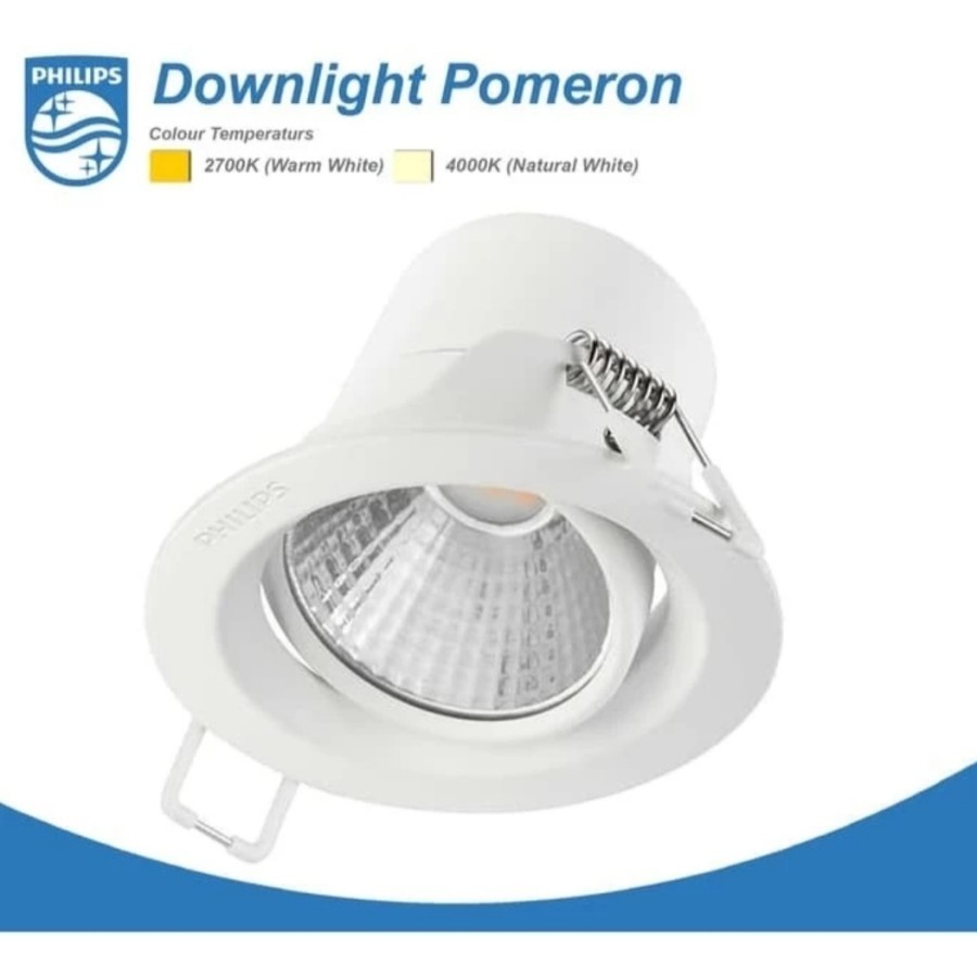 LAMPU PHILIPS LED SPOTLIGHT RECESSED SPOTLIGHT POMERON 3WATT 5WATT 7WATT