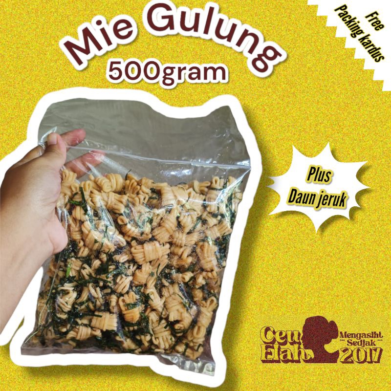 

Mie gulung pedas daun jeruk kemasan 500gram cemilan ceu elah