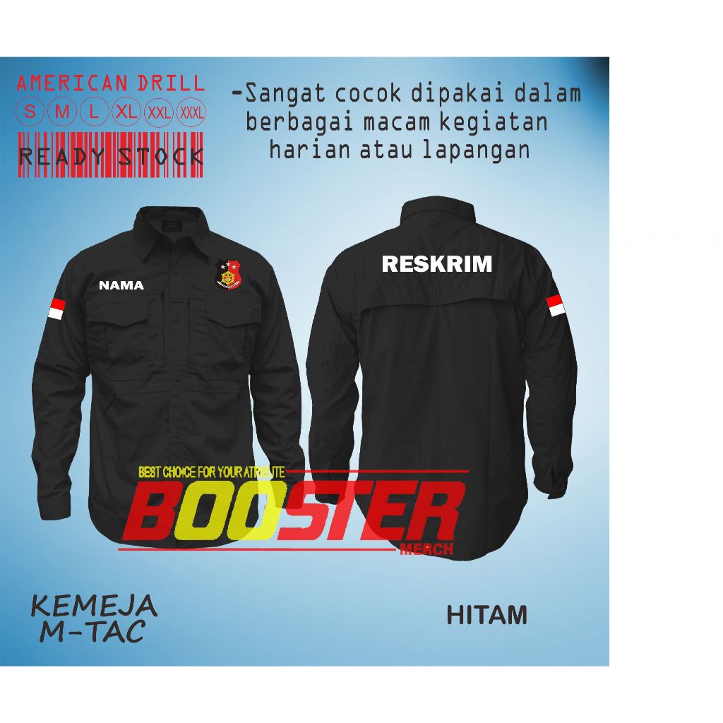 Kemeja Tactical M-TAC Kemeja Reskrim Kemeja Tactical Outdoor Kemeja Lapangan Kemeja Tactical Custom 