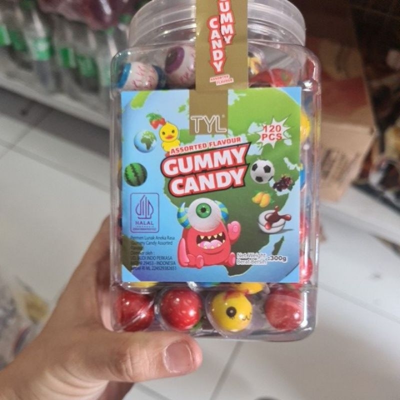

permen lunak gummy candy 300 gr ( toples 120 pcs)