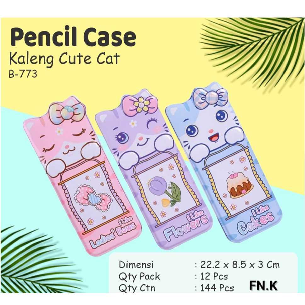 

Tempat Pensil Kaleng Premium IMPORT XIAO LING JING B-773 Motif Kucing Cute Cat