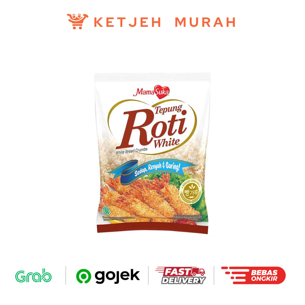 

White Breadcrumbs / Tepung Roti Putih Mamasuka 100 / 200 Gram