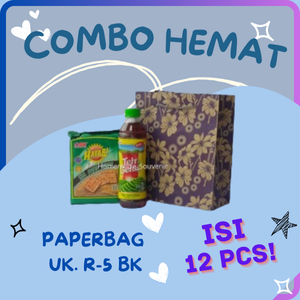 

Tas Souvenir Kertas Ukuran R5 BK Motif Random 18x8x22 cm - 12 Pcs, Cocok untuk Hadiah & Tas Kado