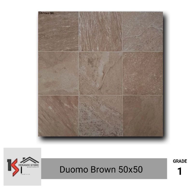 keramik teras 50x50 keramik kasar 50x50 platinum duomo brown