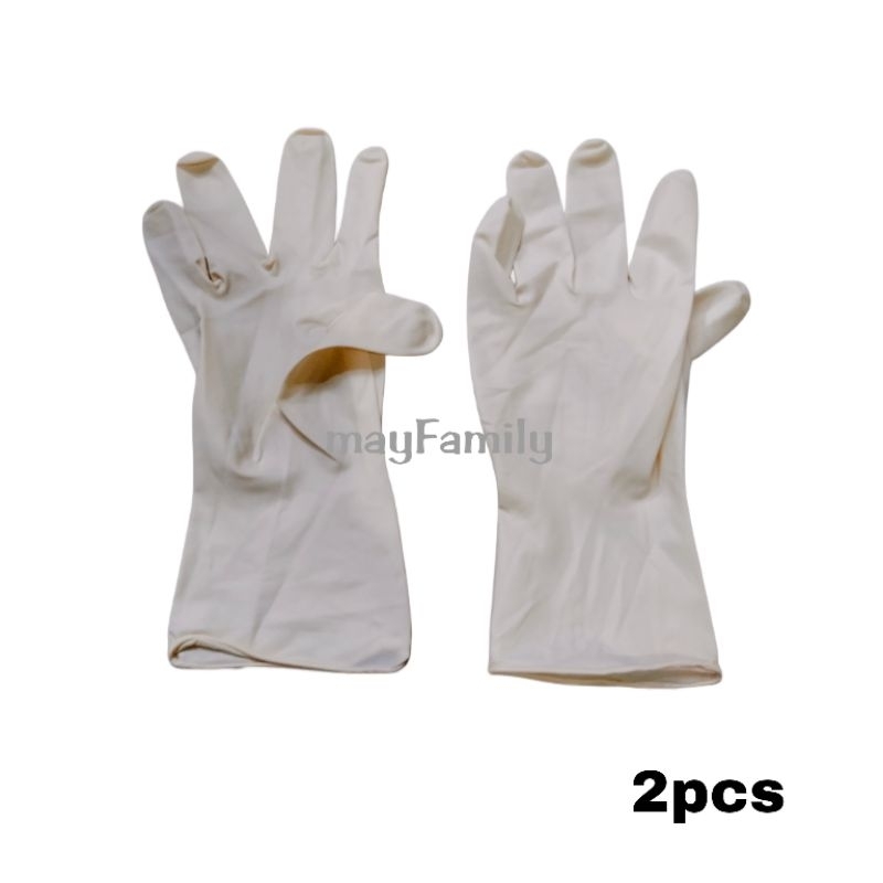 Sarung tangan karet putih 2pcs